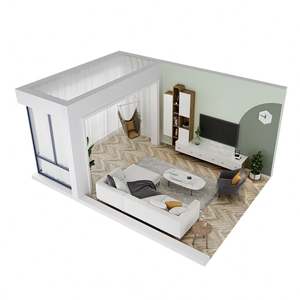 เฟอร์นิเจอร์ห้องนั่งเล่น ตู้วางทีวี โครงสร้างไม้ ดีไซน์ทันสมัย พร้อมที่เก็บอุปกรณ์สื่อและโซลูชั่นจัดระเบียบ - Product Image 6