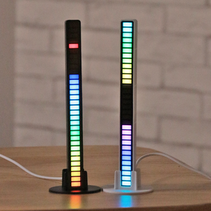 Indicateur de niveau de musique 32 bits Barre en aluminium Contrôle du son vocal Spectre audio Lumière RVB - Product Image 1
