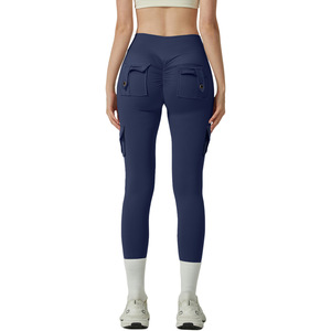 Pantalones de yoga personalizados Under Lulu con bolsillos para mujer, sensación de segunda piel, secado rápido, ajuste ceñido, efecto melocotón, leggings a prueba de sentadillas - Product Image 5