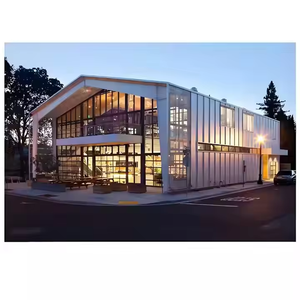 Galpão de Estrutura Metálica Pré-fabricada Rápida e Durável para Construção, Design de Armazém, Showroom de Carros 4S, Salão de Estrutura Metálica, Edifício Pré-fabricado - Product Image 3