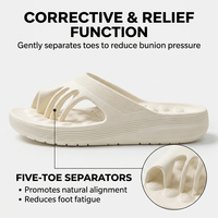 Sandales orthopédiques personnalisées pour la correction du hallux valgus, avec séparation des cinq orteils, en EVA, pour le bien-être des pieds
