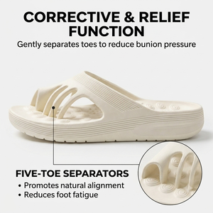 Ciabatte Correttive per Alluce Valgo Personalizzate, con Separazione a Cinque Dita, Massaggianti, in EVA, <span class=keywords><strong>Ortopediche</strong></span> per il Benessere del Piede - Product Image 2