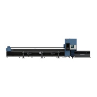 Machine de découpe de tubes laser à fibre 5 axes avec table de réception de 9,1 m, chargement semi-automatique, découpe de métaux CNC AI haute précision