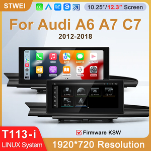 STWEI 2026 New Linux System 10.25 12.3inch For Audi A6 A7 RS6 RS7 C7 Wireless CarPlay Auto Car Video Players <b>Bluetooth</b> Wired - Product Image 2