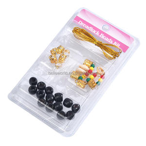 BELLEWORLD vente en gros de pinces à cheveux métalliques dorées kit de perles en bois <span class=keywords><strong>tube</strong></span> en filigrane accessoires de cheveux pour tressage de décoration - Product Image 5