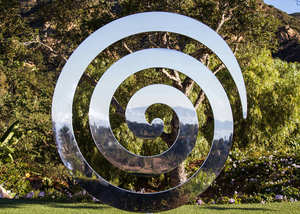 Artisanat abstrait vente sculptures en acier inoxydable scultura-astratta cercle rond sculpture en métal art en acier inoxydable pour l'extérieur - Product Image 4