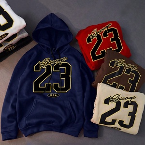 <span class=keywords><strong>Felpa</strong></span> con Cappuccio da <span class=keywords><strong>Uomo</strong></span> con Stampa Numero 23, Stile Vintage Basket Streetwear, <span class=keywords><strong>Oversize</strong></span> in Pile - Product Image 1