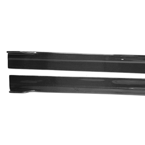 Falda lateral estilo FD de fibra de carbono para <span class=keywords><strong>Mercedes</strong></span> <span class=keywords><strong>Benz</strong></span> <span class=keywords><strong>CLA</strong></span> clase W118 deportes 2020 + faldas laterales de fibra de carbono negro brillante W118 - Product Image 4