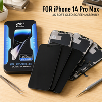 Layar OLED FHD Fleksibel JK untuk iPhone 11 12 13 14 15 Pro Max 100% Teruji Tanpa Piksel Mati Modul Layar Sentuh