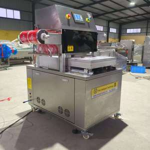 Machine d'emballage sous atmosphère modifiée <span class=keywords><strong>pour</strong></span> viande, aliments cuisinés, scelleuse de barquettes, scelleuse sous <span class=keywords><strong>vide</strong></span>, emballage de boîtes, options de film en aluminium - Product Image 3