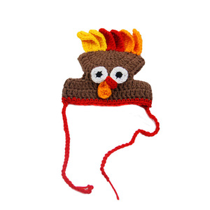 Chapeau pour animaux de compagnie en crochet fait main en forme de dinde, Nouvel accessoire pour animaux de compagnie pour Halloween, Casquette amusante pour déguisement de fête pour chat et chien, Coiffe de festival pour animaux de compagnie - Product Image 4