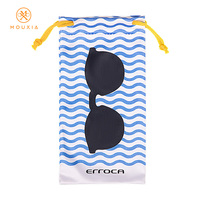 Sacs à cordon en microfibre imprimés par transfert thermique pour lunettes, sacs de rangement pour lunettes de soleil et étuis de luxe pour lunettes – Vente en gros