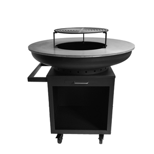 Nueva Plancha de Jardín Fácil de Mover para <span class=keywords><strong>Barbacoa</strong></span>, de Acero al Carbono Negro, Parrilla Grande para Asar - Product Image 4