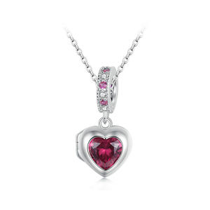 Offre Spéciale classique nouvel article de mode Original S925 argent ouvrable pour toujours amour <span class=keywords><strong>coeur</strong></span> perle pendentif collier - Product Image 1