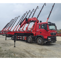 Camion grue articulée Sinotruk Ho Wo 8x4 16 tonnes pour la construction routière, levage et transport - Vente directe usine