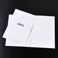 Carpeta de Presentación A4 con Diseño de Logotipo Empresarial, Ranura para Tarjetas de Visita, Bolsillo Doble, Plegable y Personalizable