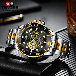 Montres pour hommes, mode masculine, montre à fond en acier inoxydable, résistante à l'eau, automatique, montre de luxe pour affaires - Product Image 4