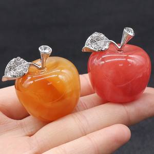 1 بوصة الكريستال التفاح الأحجار الكريمة حجارة الشفاء شبه حجر كريم الحرف - Product Image 3