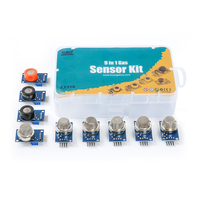KUONGSHUN Set Starter belajar Robotlinking, pendidikan Batang langsung pabrik 9In1 modul elektronik Sensor Gas UNTUK Arduino