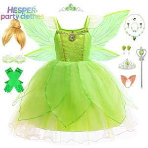 Costume de fée HESPER pour filles, robe de princesse Tinker Bell, ailes d'elfe, robe de fête d'anniversaire pour tout-petits, polyester - Product Image 1