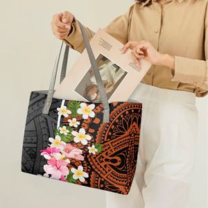 Promosyon özel Hawaiian kabile tasarım polinezya su geçirmez moda lüks PU deri kadın koltukaltı çanta büyük rahat kılıf - Product Image 3