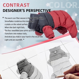 Abrigo <span class=keywords><strong>de</strong></span> Invierno para Perro <span class=keywords><strong>de</strong></span> Cuatro Patas, Cálido y Sostenible, <span class=keywords><strong>de</strong></span> Algodón, <span class=keywords><strong>con</strong></span> Forro Polar Acolchado, Traje Deportivo para Mascotas, Impermeable, para <span class=keywords><strong>Nieve</strong></span>, para Perros Pequeños y Medianos - Product Image 2