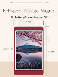 Hipoink 3.68 אינץ 'דיגיטלי hd-דיו מסך מסך מסך e יצרן מקורי ללא סוללה nfc עיצוב diy מקרר מגנט eas מערכות - Product Image 2