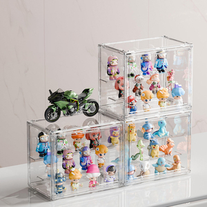 Vitrine de présentation DAYOOH facile à assembler, empilable, anti-poussière, en acrylique transparent pour figurines de collection - Product Image 2