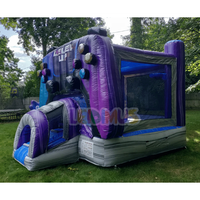 Château gonflable avec contrôleur de jeu vidéo, Moonwalk Gamer, château gonflable avec toboggan pour fête