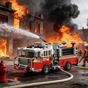 Camión <span class=keywords><strong>de</strong></span> Bomberos <span class=keywords><strong>de</strong></span> Juguete <span class=keywords><strong>para</strong></span> Niños, Ensamblaje DIY, Vehículo <span class=keywords><strong>de</strong></span> Ingeniería Urbana, Camión <span class=keywords><strong>de</strong></span> Rescate, Modelo <span class=keywords><strong>de</strong></span> Bloques <span class=keywords><strong>de</strong></span> Construcción - Product Image 6