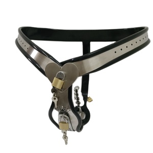 Высококачественный женский пояс верности из нержавеющей стали с анальной пробкой и защитой от сексуального насилия, секс-игрушка для взрослых - Product Image 1