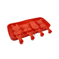 Plateau à glaçons en silicone en forme de dinosaure amusant, flexible et réutilisable pour les enfants et les fêtes