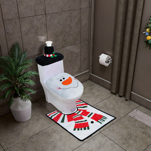 Creative <b>Santa</b> Claus Toilet Set for <b>Christmas</b> Bathroom Decoration and Home Decor Crafts - Product Image 1
