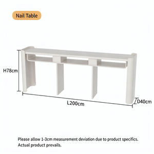 Ensemble table et chaise de style crème pour salon de manucure avec collecteur de poussière intégré et station de manucure avec prise électrique - Product Image 6