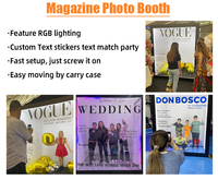 Boîte photo de mariage METO en PVC, style magazine Vogue - Décoration d'événement glamour avec cadres personnalisés et montage facile