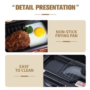 Électrique 3-en-1 Ménage Petit-déjeuner Maker Antiadhésif <span class=keywords><strong>Grille</strong></span>-<span class=keywords><strong>pain</strong></span> Four Cafetière US Plug Micro-ondes Petit-déjeuner Station Four Maker 220 - Product Image 6