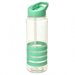 LUCRE Sports Water <b>Bottle</b> 600ml Flip Up <b>Straw</b> Plastic Bpa Free Gym Travel For Adults TA-4023 - Product Image 5