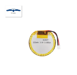 Batería de reloj 225mAh Célula de iones de litio semiredonda 363027 3,8 V Fabricación de baterías de polímero - Product Image 1