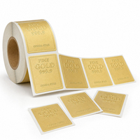 Étiquettes personnalisées en or mat gaufré - Rouleaux d'autocollants à estampage à chaud pour boîtes cadeaux chocolat et emballages de luxe