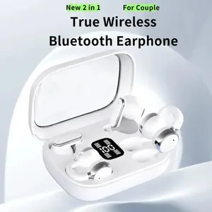 Écouteurs sans fil intra-auriculaires à clipser Q10 Stéréo avec affichage LED, suppression du bruit, Bluetooth, 2-en-<span class=keywords><strong>1</strong></span>, pour la course et l'apprentissage, Casque Hi-Fi - Product Image 3