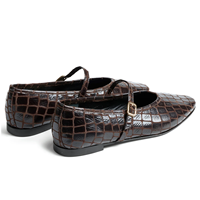 Chaussures Mary Jane plates de luxe en cuir de veau pour femme, style juif, coupe étroite, antidérapantes, semelle épaisse et amortissante, pour l'été et le Shabbat
