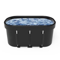 Baignoire ovale gonflable en PVC pour bain froid, portable et pliable, avec couvercle, pour récupération d'athlètes, sport et extérieur, vente en gros
