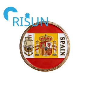 Monedas de Reto Personalizadas de Metal Esmaltado 3D al por Mayor, Souvenir de <span class=keywords><strong>Madrid</strong></span>, España, Monedas de Lucha de Toros Españolas - Product Image 3