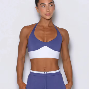 Ensembles de <span class=keywords><strong>yoga</strong></span> ajustables et légers pour femmes, confortables et respirants en spandex, avec soutien-gorge halter à maintien élevé et coussinets amovibles pour la gym - Product Image 1