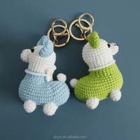 Poupée Alpaga en Tricot et Crochet Faite à la Main, Mignonne et Tendance, Porte-clés Mouton Kawaii en Crochet Doux, Objets Décoratifs