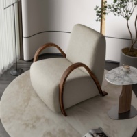 Fauteuil individuel moderne en teck doré, éco-responsable, design, pour hôtel, salle à manger, villa, salon