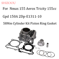 58MM pièces de moteur de moto Kit de bloc-cylindres joint de segment de Piston pour Yamaha Nmax 155 Nmax155 CC Gpd 150A 2Dp-E1311-10