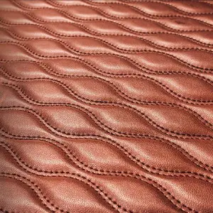 Wholesale Non skid design easy cleaning pvc 5d pu leather auto car floor mat material in roll