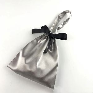 Hot Selling Customizable Logo Cotton Fabric Bottom <b>Drawstring</b> Jewelry Sunglasses <b>Pouch</b> with Rope and Ribbon Handle - Product Image 5