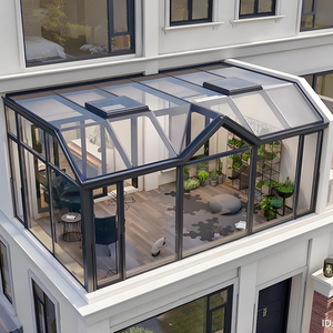 <span class=keywords><strong>Prix</strong></span> d'usine, véranda moderne <span class=keywords><strong>sur</strong></span> <span class=keywords><strong>mesure</strong></span> avec structure en aluminium et toit polygonal, salle en verre <span class=keywords><strong>extérieure</strong></span> - Product Image 6